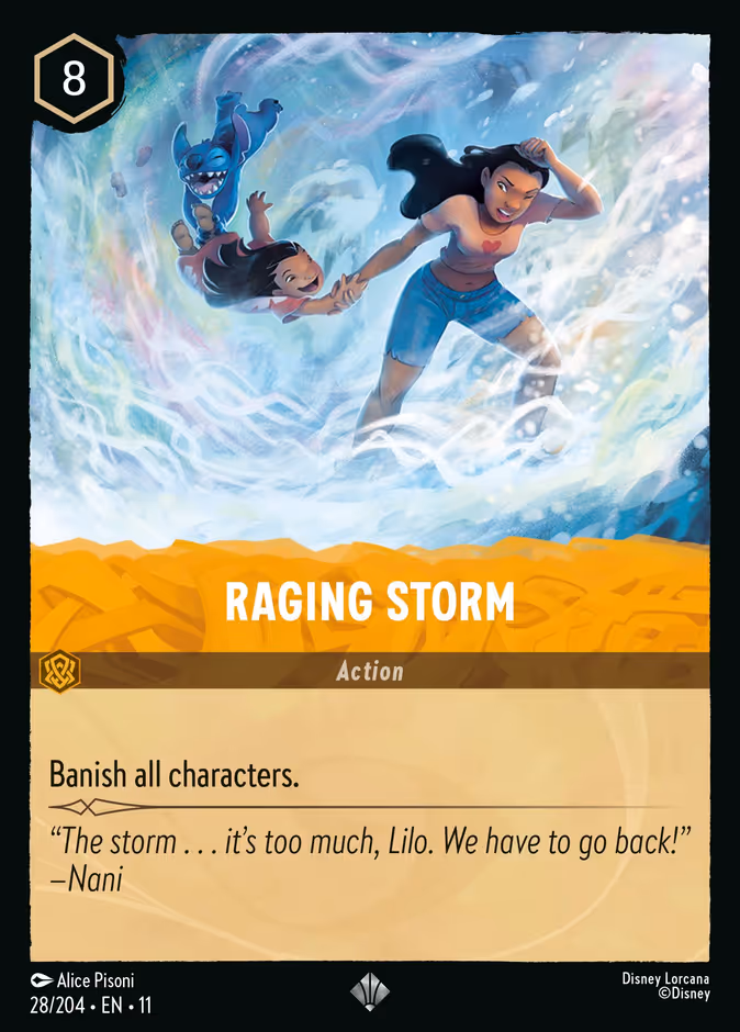 Carta oficial Raging Storm ·