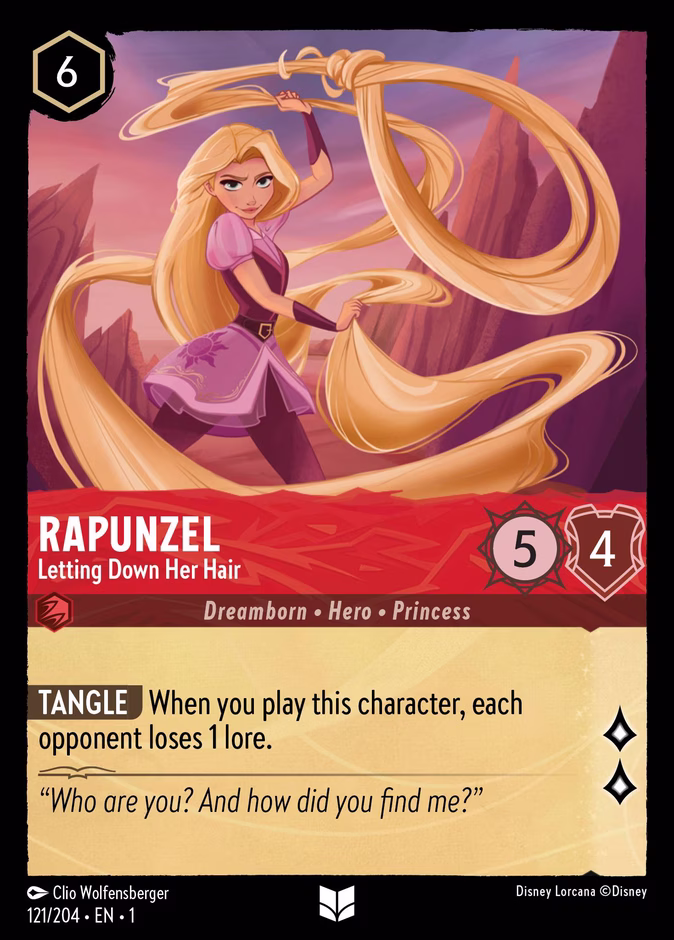 Carta Rapunzel · Letting Down Her Hair