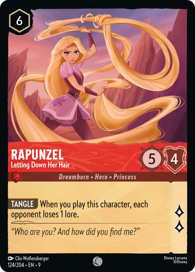 Carta Rapunzel · Letting Down Her Hair