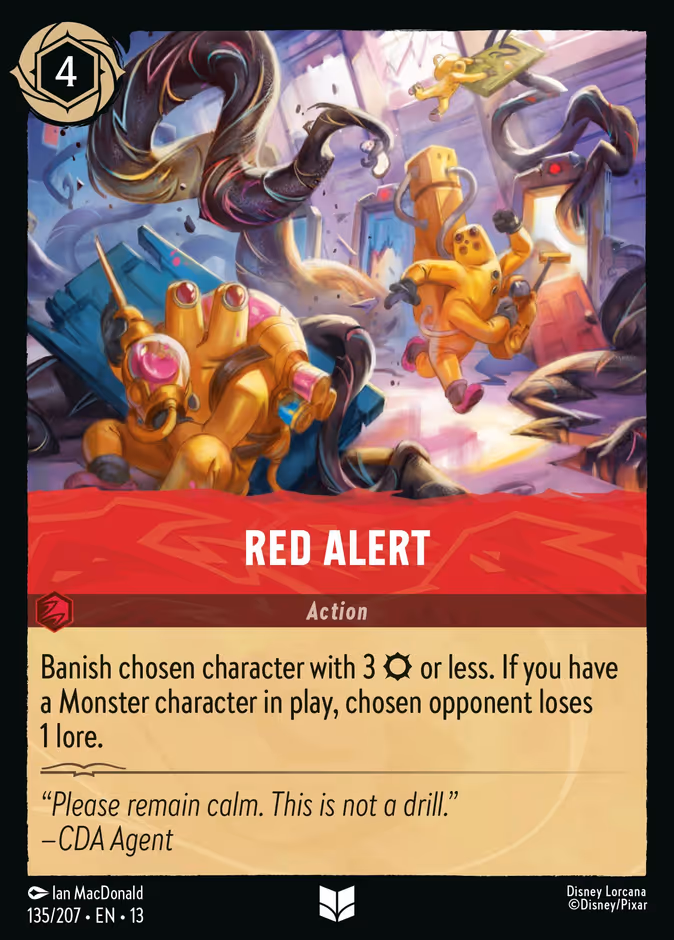 Carta oficial Red Alert ·