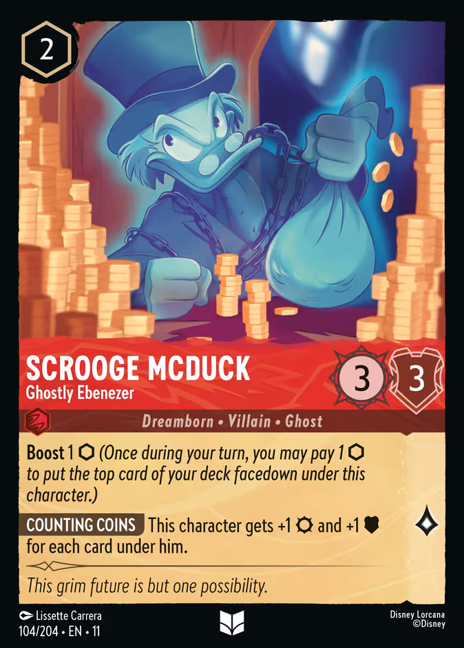 Carta Scrooge McDuck · Ghostly Ebenezer