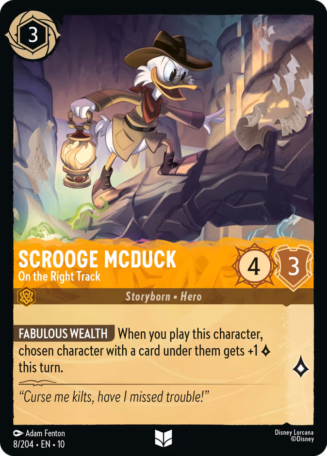 Carta Scrooge McDuck · On the Right Track