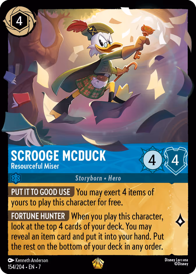 Carta Scrooge Mcduck · Resourceful Miser