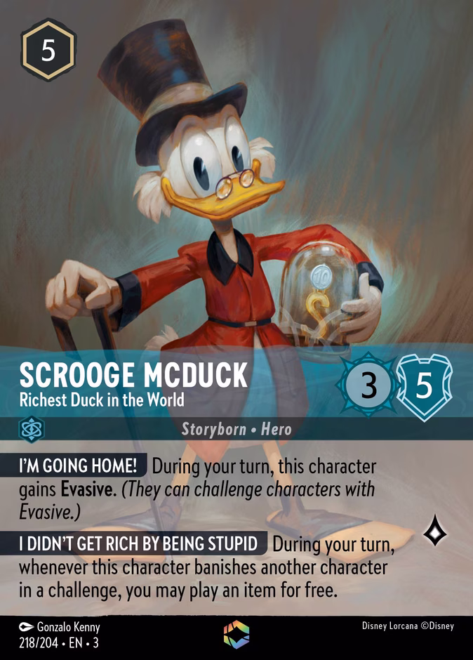 Carta Scrooge McDuck · Richest Duck in the World