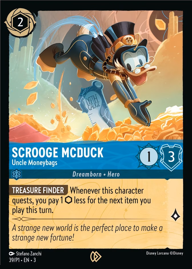 Carta Scrooge Mcduck · Uncle Moneybags