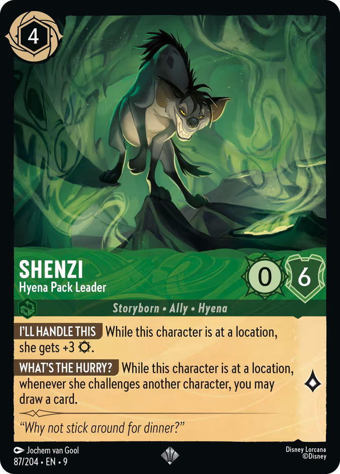 Carta Shenzi · Hyena Pack Leader
