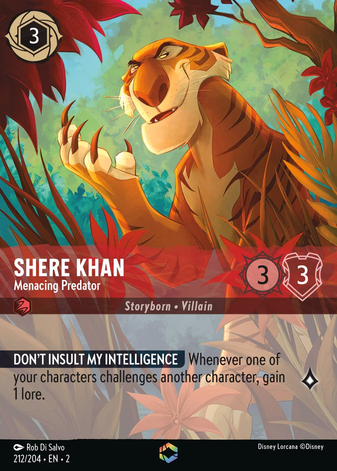 Carta Shere Khan · Menacing Predator