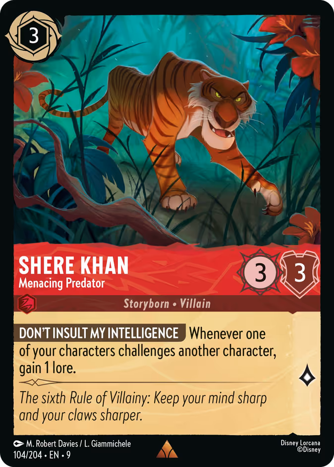 Carta Shere Khan · Menacing Predator