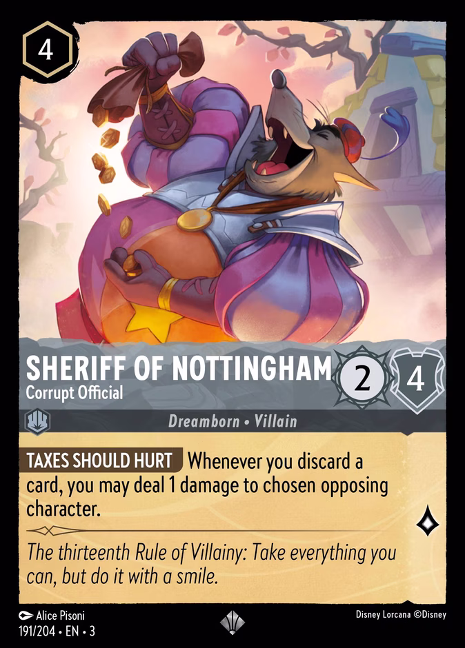 Carta Sheriff of Nottingham · Corrupt Official