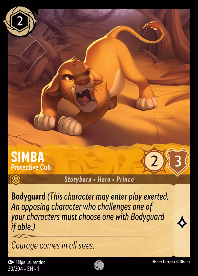 Carta oficial Simba · Protective Cub