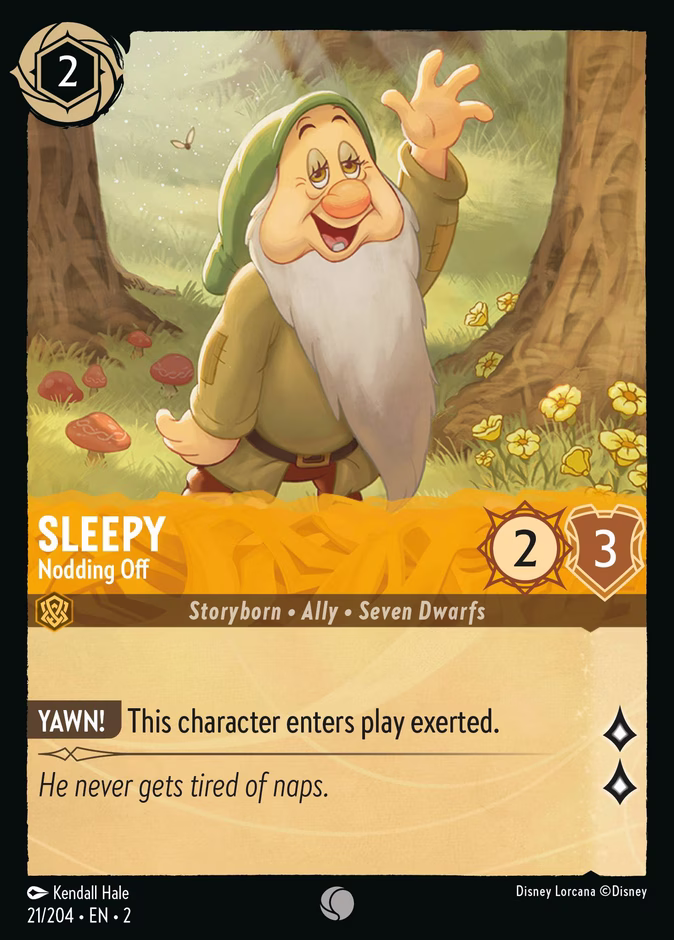 Carta oficial Sleepy · Nodding Off