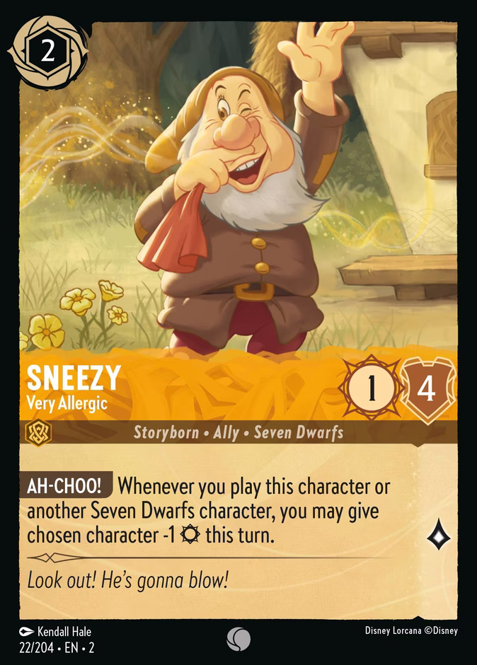 Carta Sneezy · Very Allergic