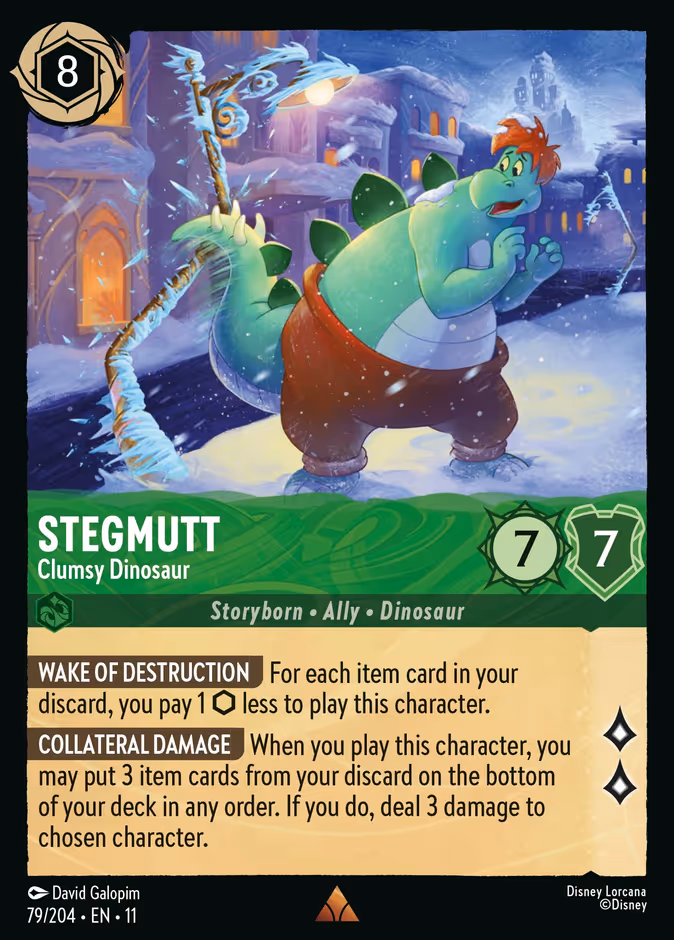 Carta Stegmutt · Clumsy Dinosaur