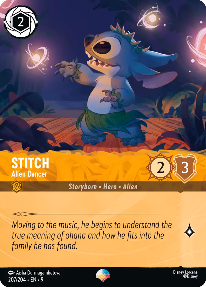 Carta oficial Stitch · Alien Dancer
