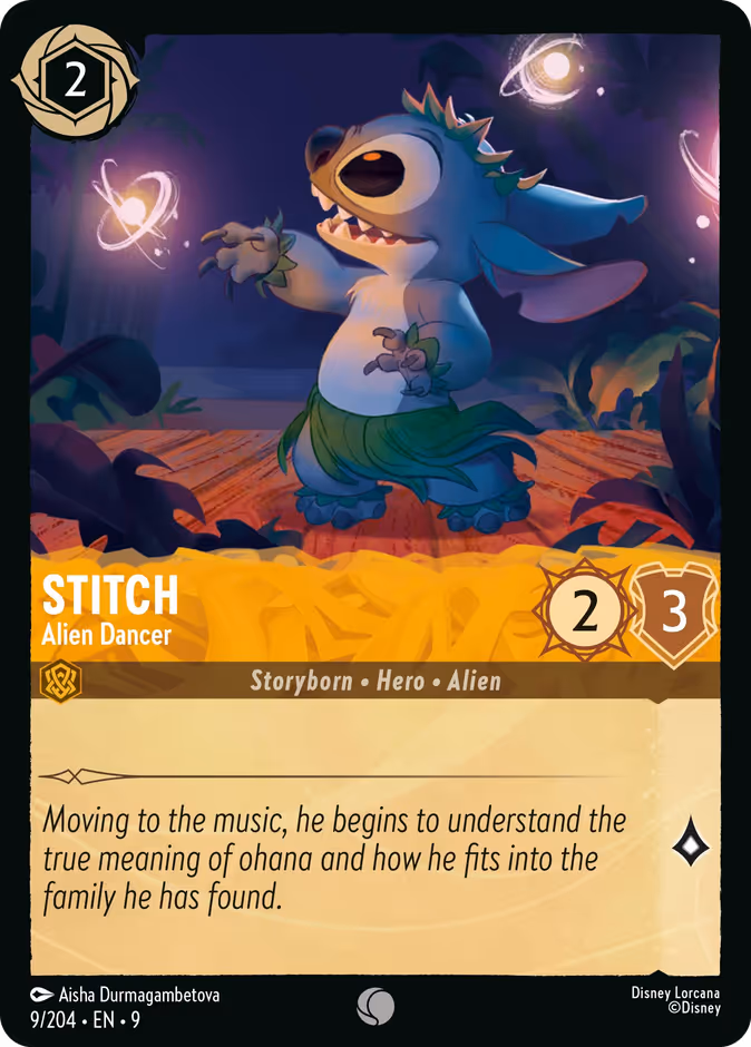 Carta oficial Stitch · Alien Dancer