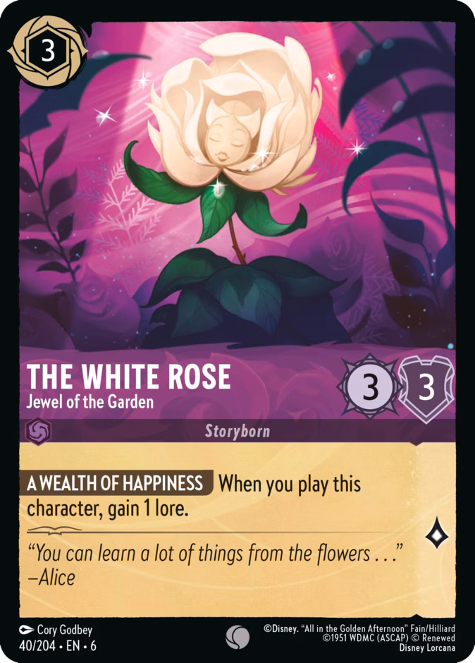 Carta The White Rose · Jewel of the Garden