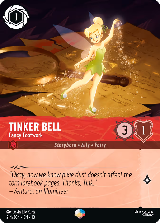 Carta Tinker Bell · Fancy Footwork