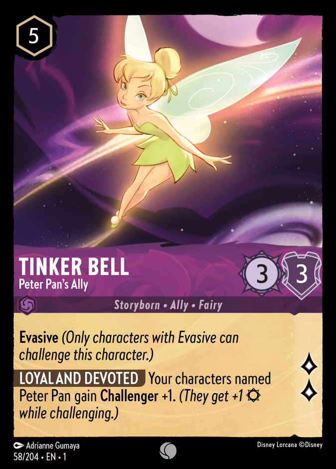 Carta Tinker Bell · Peter Pan's Ally