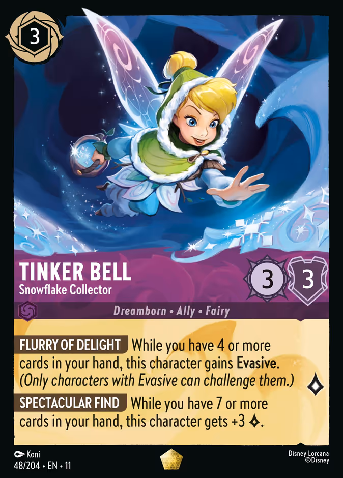 Carta Tinker Bell · Snowflake Collector