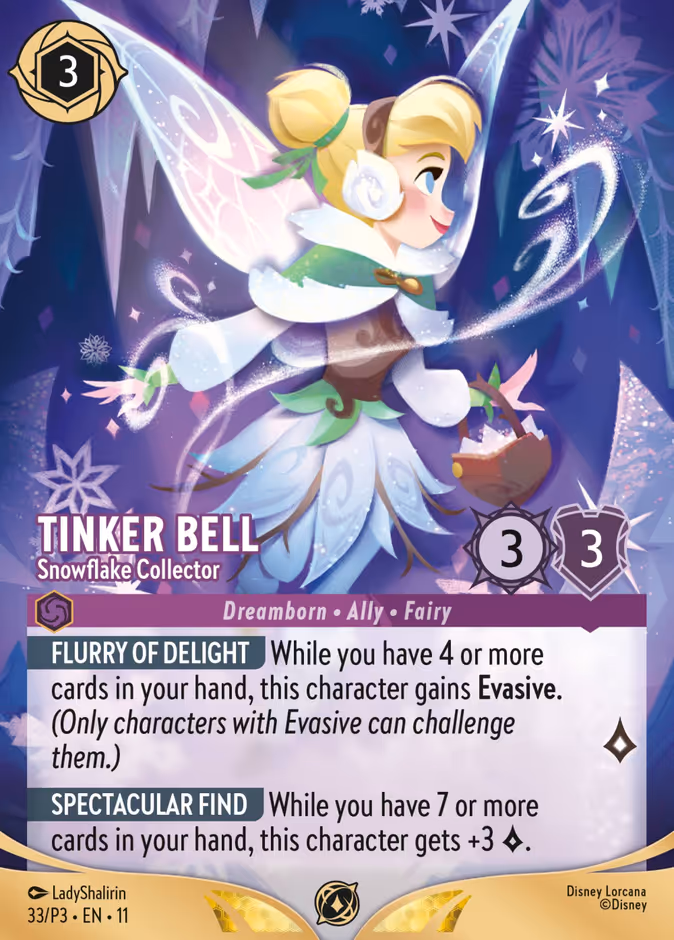 Carta Tinker Bell · Snowflake Collector