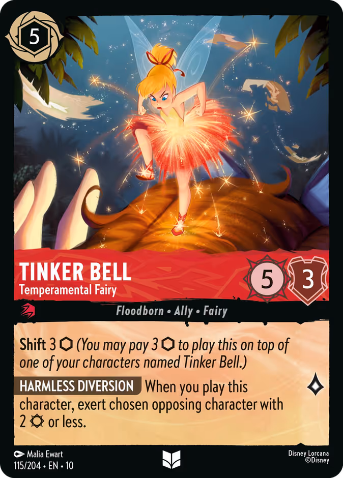 Carta Tinker Bell · Temperamental Fairy