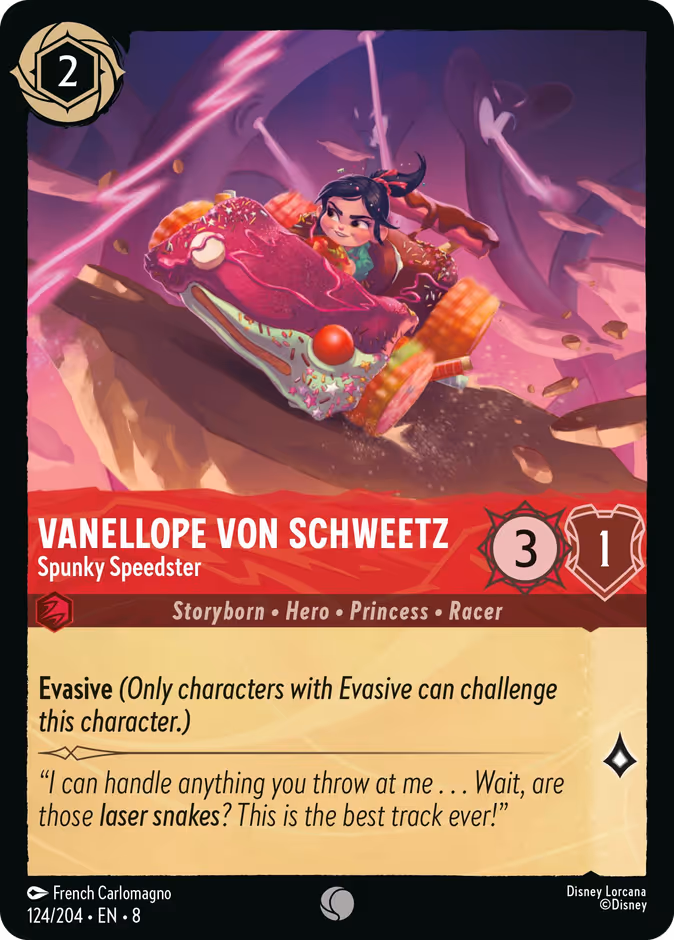 Carta Vanellope Von Schweetz · Spunky Speedster