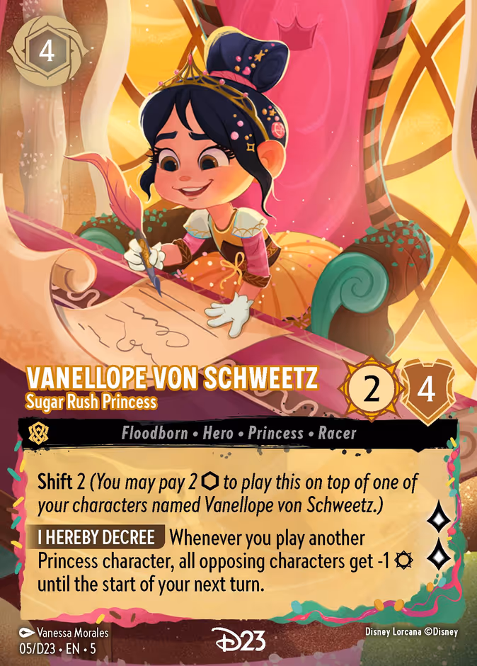 Carta Vanellope Von Schweetz · Sugar Rush Princess