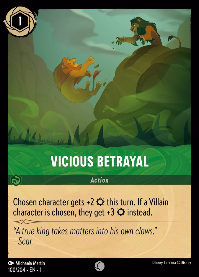 Carta Vicious Betrayal · 