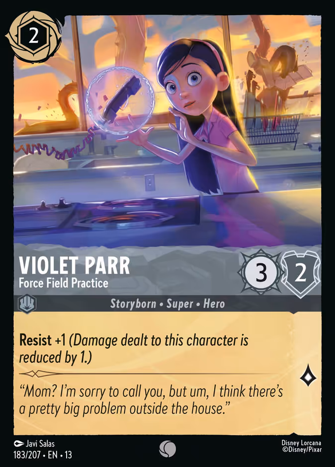 Carta Violet Parr · Force Field Practice