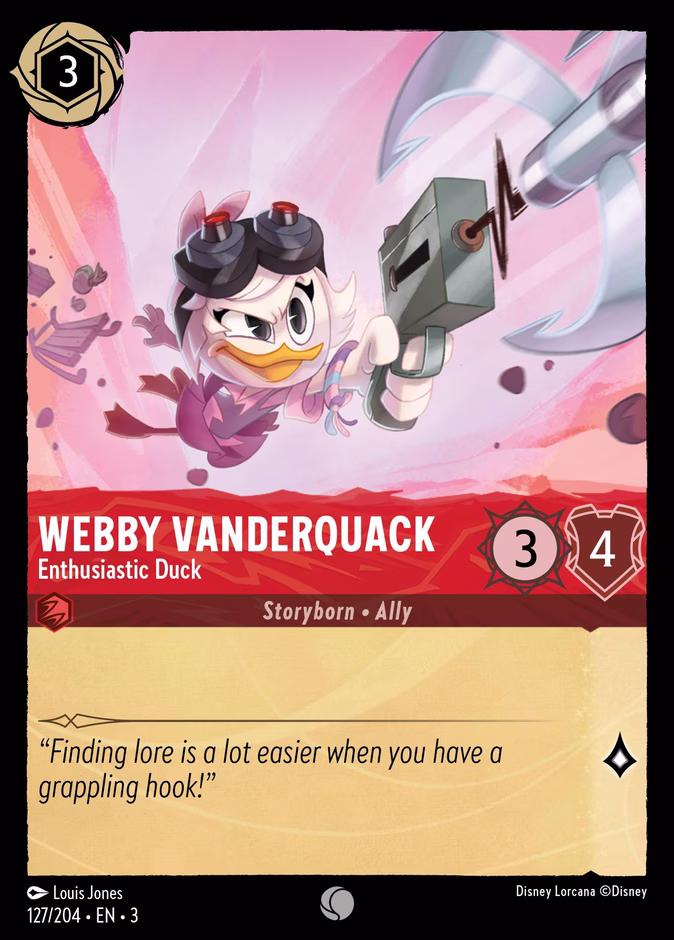 Carta Webby Vanderquack · Enthusiastic Duck