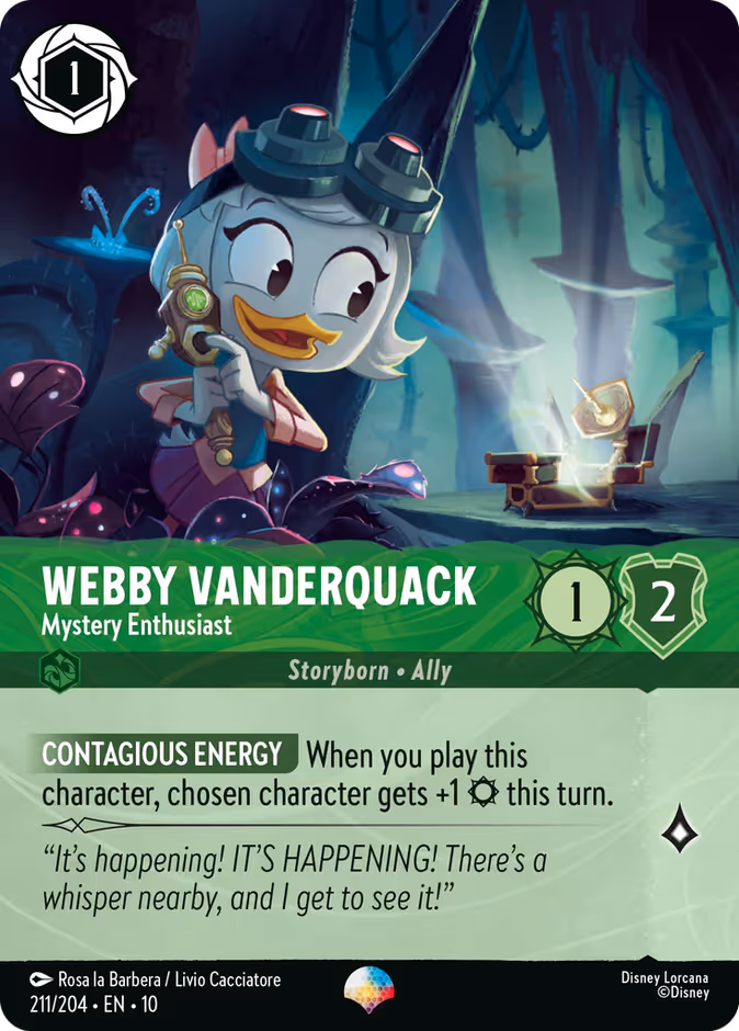 Carta Webby Vanderquack · Mystery Enthusiast