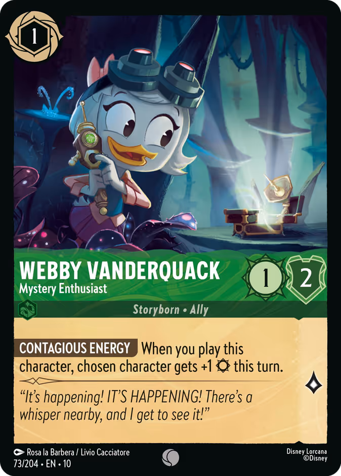 Carta Webby Vanderquack · Mystery Enthusiast