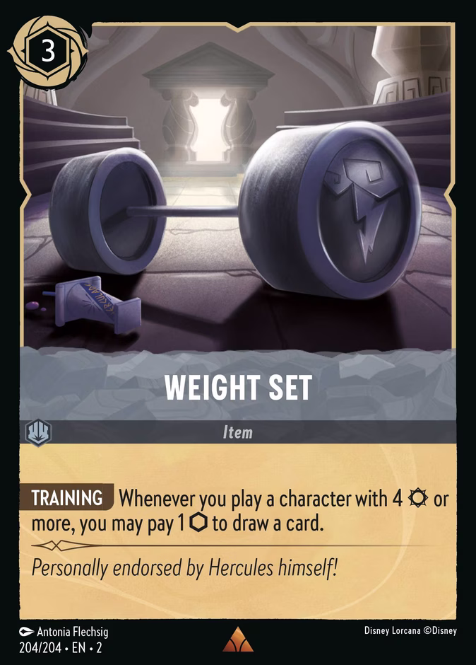 Carta oficial Weight Set · 
