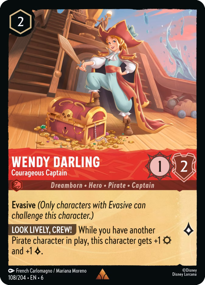 Carta Wendy Darling · Courageous Captain