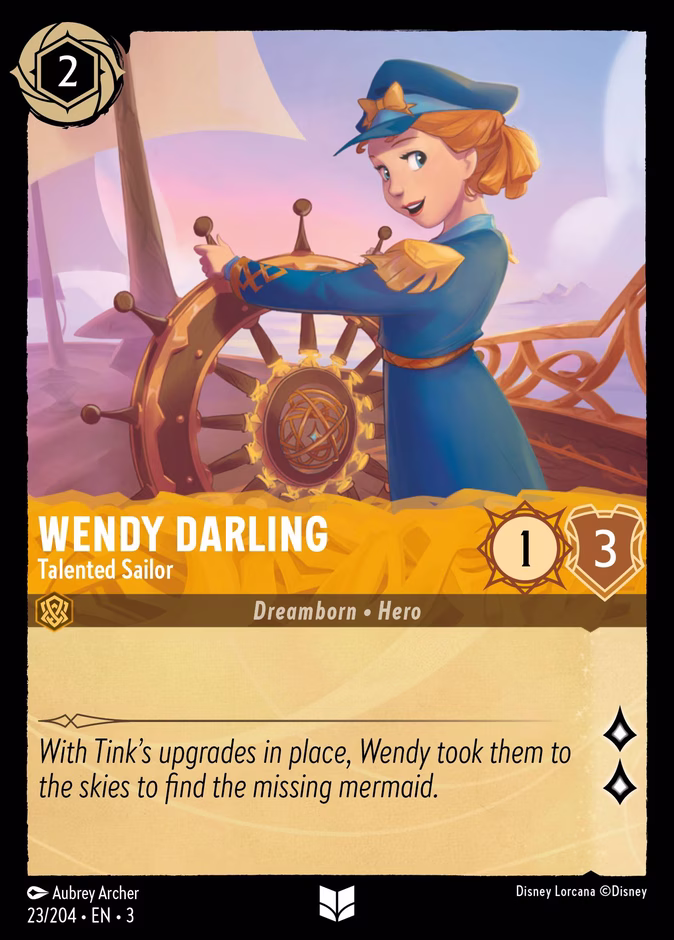 Carta Wendy Darling · Talented Sailor