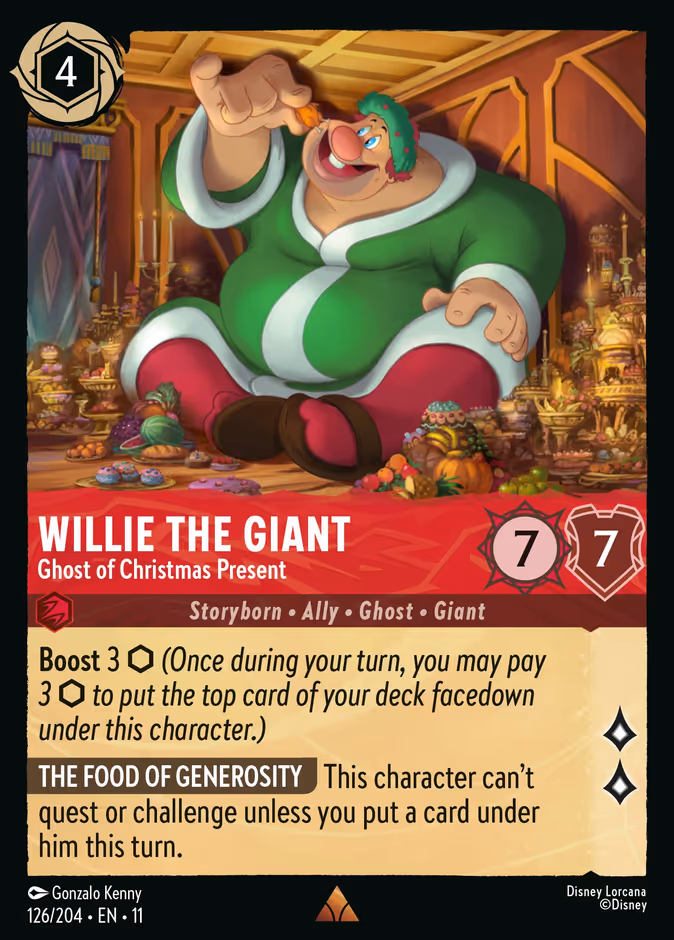 Carta Willie the Giant · Ghost of Christmas Present
