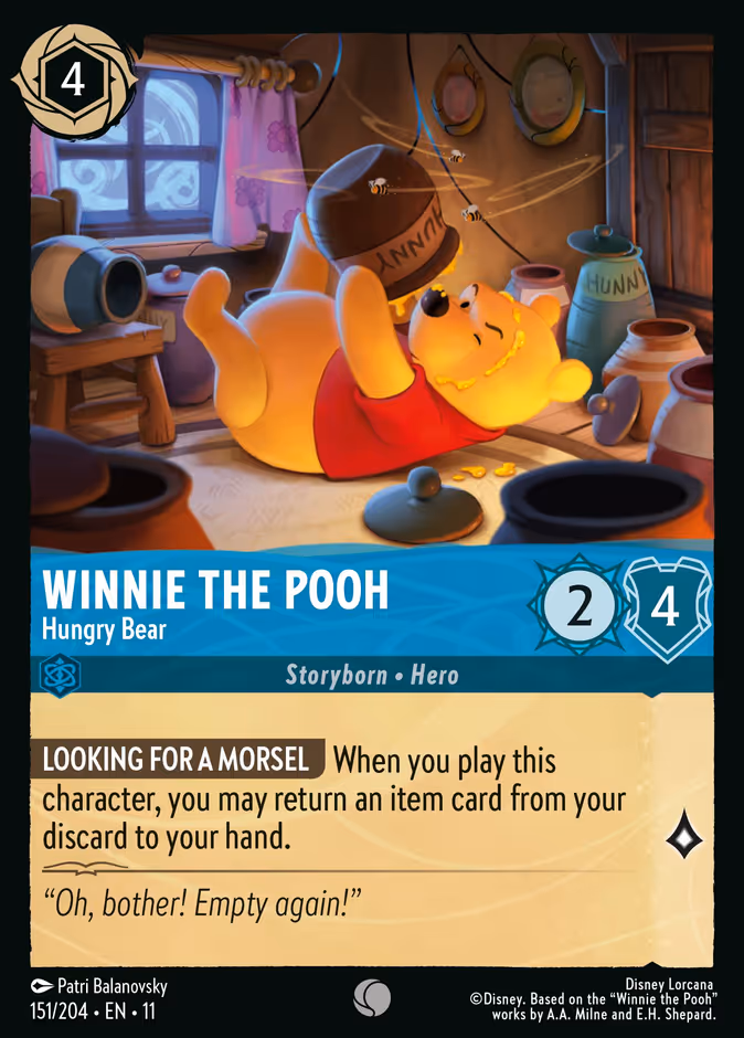 Carta Winnie the Pooh · Hungry Bear