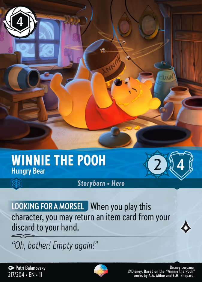 Carta Winnie the Pooh · Hungry Bear