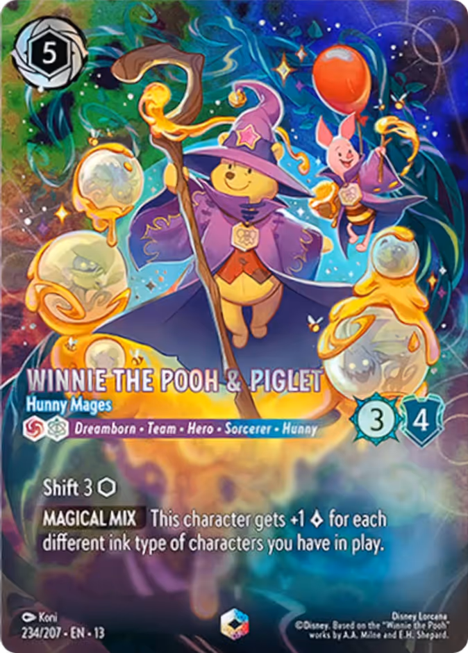 Carta Winnie the Pooh & Piglet · Hunny Mages