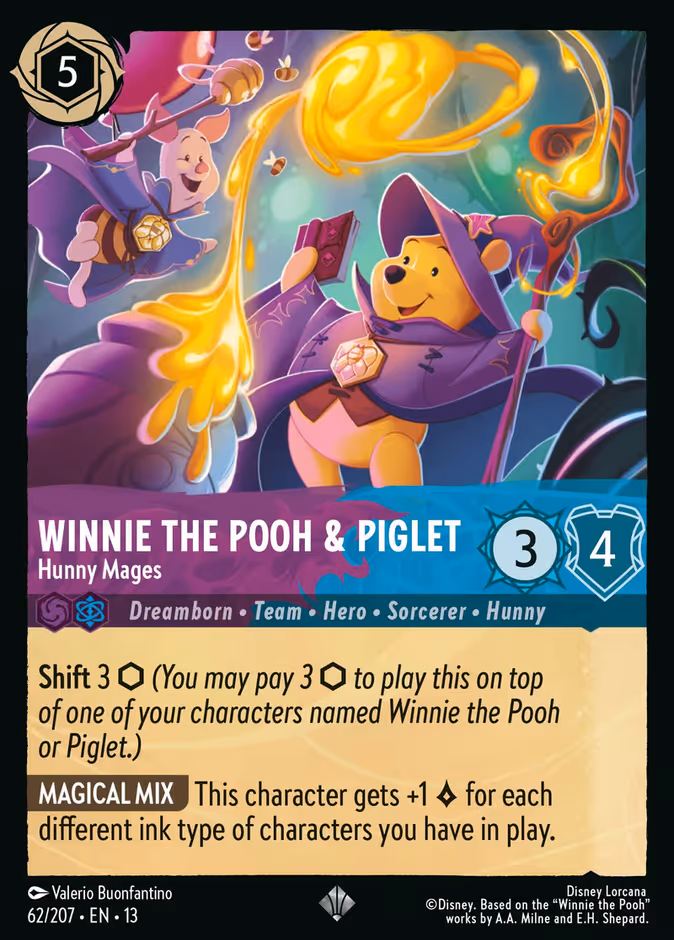 Carta Winnie the Pooh & Piglet · Hunny Mages