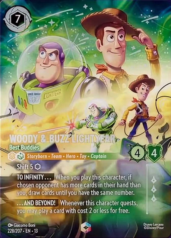 Carta Woody & Buzz Lightyear · Best Buddies
