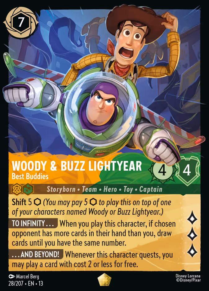 Carta Woody & Buzz Lightyear · Best Buddies