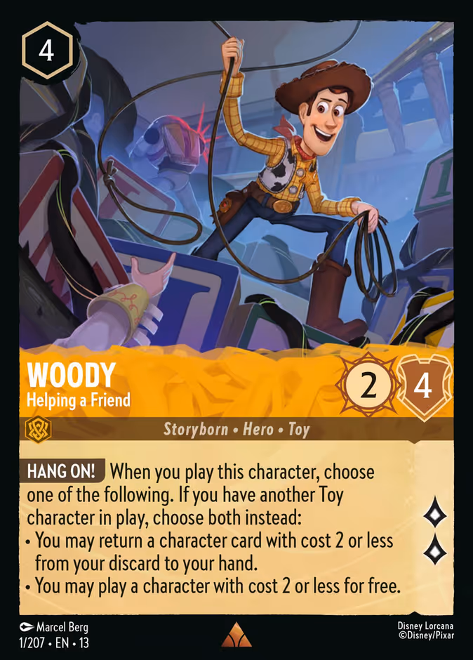 Carta oficial Woody · Helping a Friend