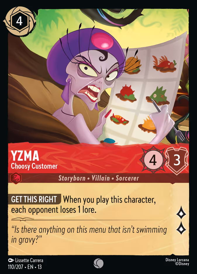 Carta Yzma · Choosy Customer