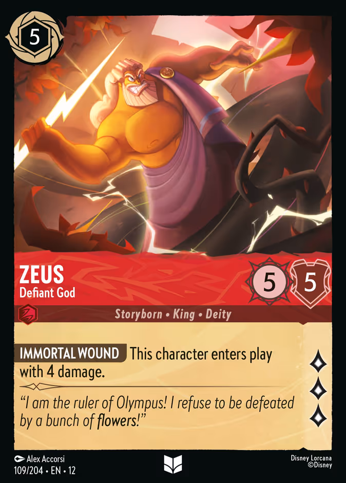 Carta Zeus · Defiant God