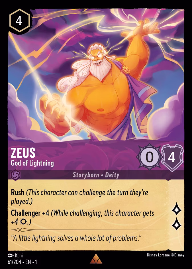 Carta Zeus · God of Lightning
